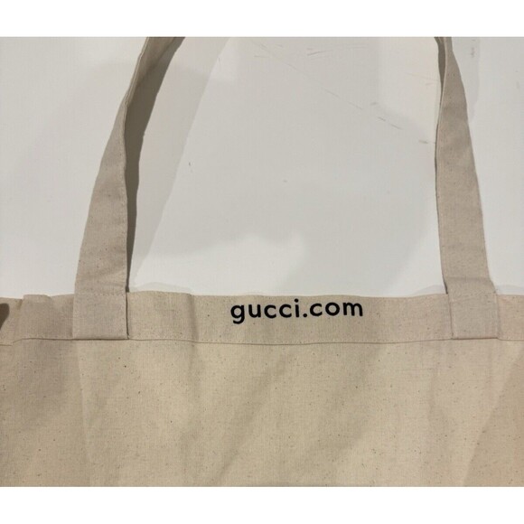 Gucci Reusable XL Cotton Canvas Tote Shopping Gift Bag New - Picture 7 of 8